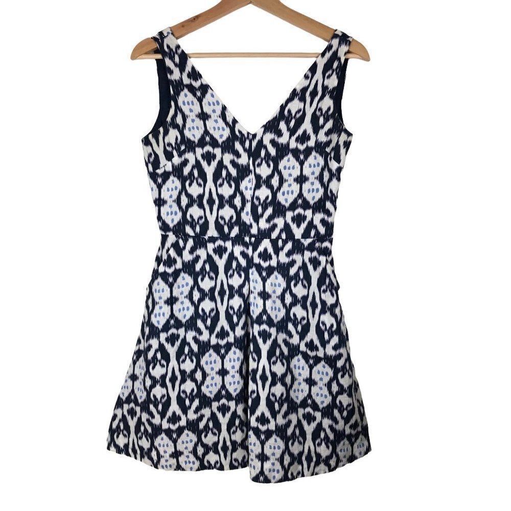 Gap Navy & White 100% Linen Dress Size 0 Petite